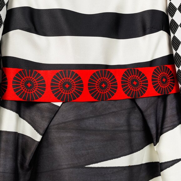 Aquilano Rimondi SS/13 Runway White & Black Multi-Pattern Silk Dress - Picture 9 of 14